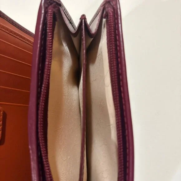 Radley London Scottie Dog Leather Wallet Zip Around Burgundy - Picture 10 of 12